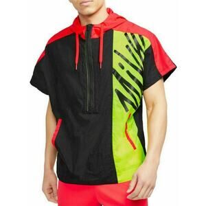 Nike Men's Short-Sleeve 1/2-Zip Training Hoodie Dayglow Neon Streetwear Medium